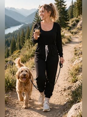 Madden Girl Long Sleeve Jumpsuit black XL